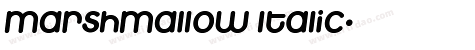 Marshmallow Italic字体转换